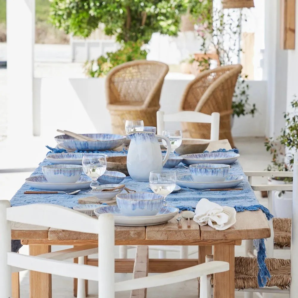 Brisa kék-fehér agyagkerámia tányér tésztához, ⌀ 23 cm - Costa Nova