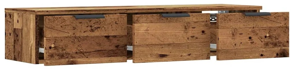 fali szekrény Régi fa 102x30x20 cm Gépelt fa