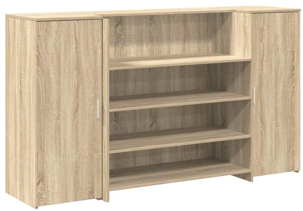 recepciós pult sonoma tölgy 180x50x103,5 cm szerelt fa