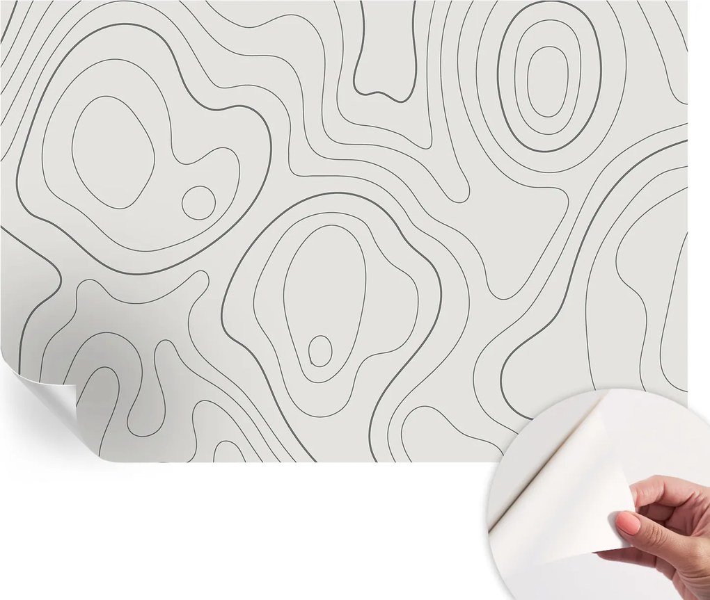 Dekoratív öntapadós fotótapéta Hálószobába Folyékony vonalak 104x70 cm