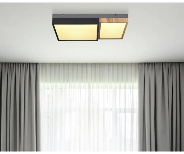 Globo 67286-30 - LED mennyezeti lámpa GUNDI LED/30W/230V barna/fekete