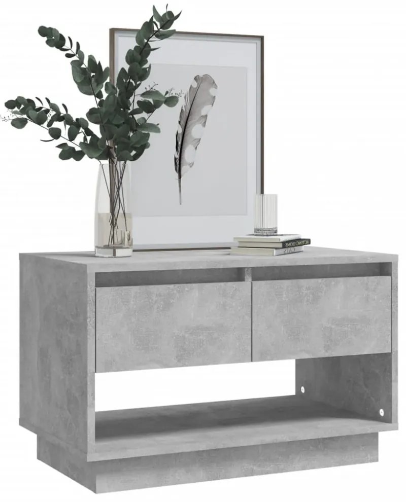 betonszürke szerelt fa TV-szekrény 70x41x44 cm