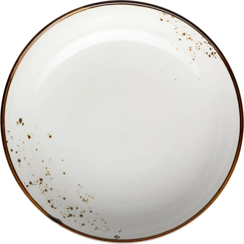 Mäser Mélytányér Pintar Fehér barna pöttyös 21 cm