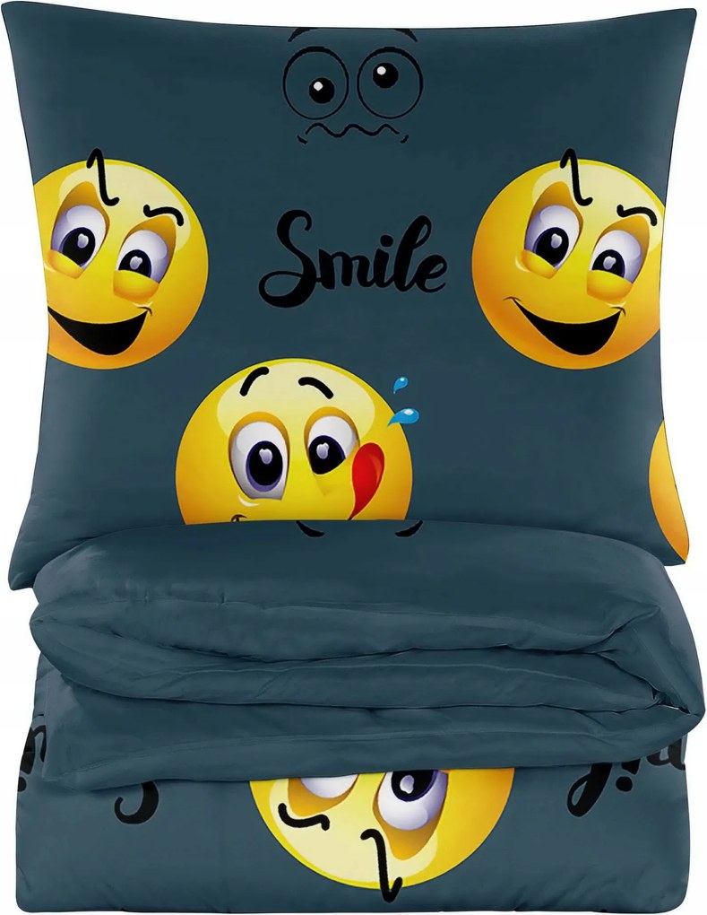 Ágyneműhuzat 160x200 Ágyneműhuzat 70x80 Ágyneműhuzat szett Big Emot Emoji