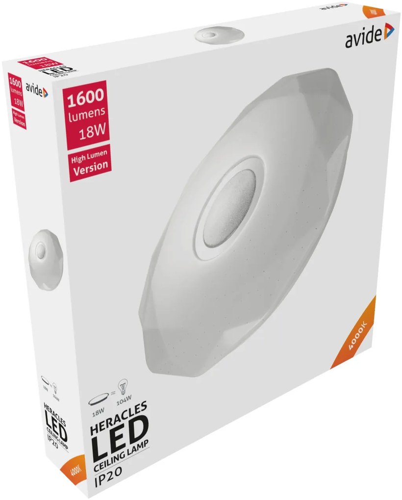 Avide LED Mennyezeti Lámpa Heracles 18W 348*66mm NW 4000K