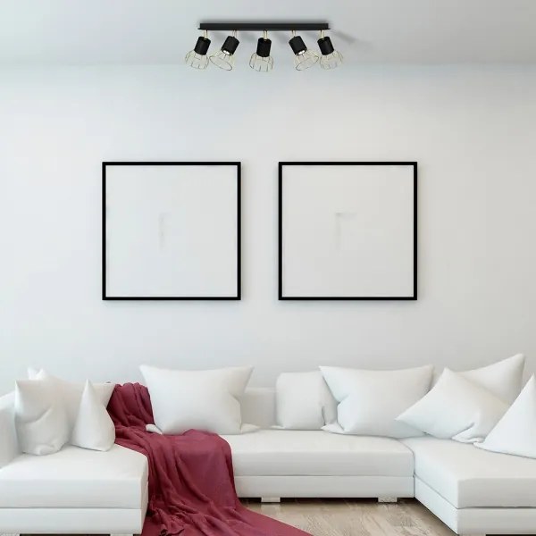 Spotlámpa DANTE 5xGU10/25W/230V fekete/arany