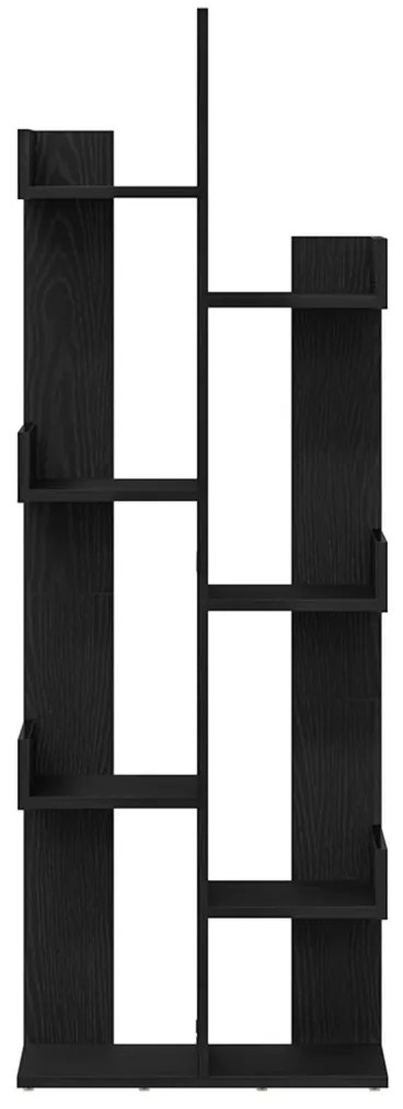 Könyvespolc Fekete Tölgy 48x25,5x140 cm Műanyag