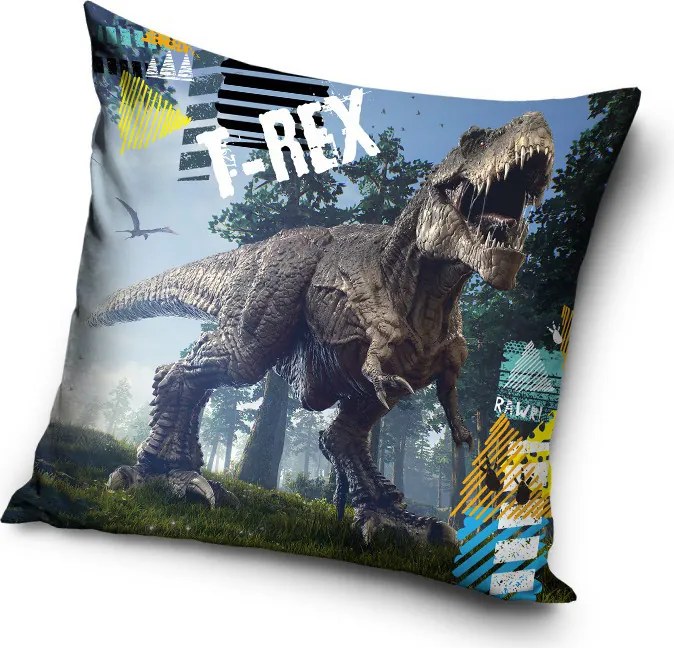 Dinoszaurusz T-Rex Rawr párnahuzat 40x40 cm