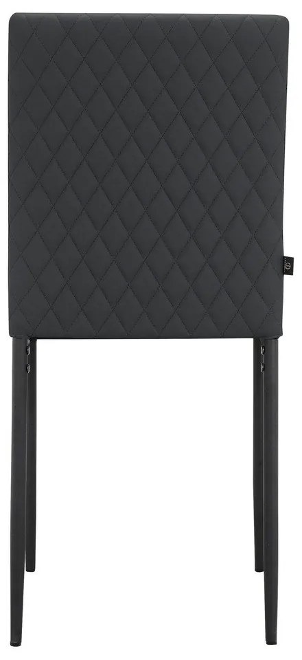 Fekete bőrutánzat étkezőszék szett 2 db-os Pavia – Støraa
