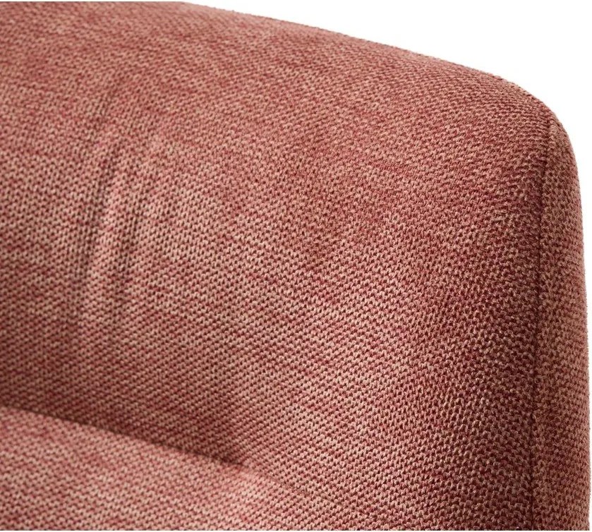 Rózsaszín kárpitozott karfás étkezőfotel Roxana – Unique Furniture