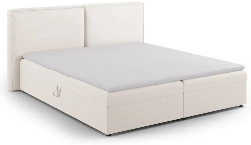 Krémszínű ágyneműtartós boxspring ágy 160x200 cm Arendal – Cosmopolitan Design