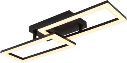 Globo 67328-20O Mennyezeti lámpa fém fekete matt, műanyag fekete matt, műanyag fehér, mozgatható, HxSzxM: 614x195x90mm, tartozék: LED 20W 230V, 2530lm forrás, 1380lm kimenet, 3000K