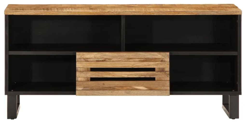 tömör nyers mangófa TV-szekrény 100 x 34 x 46 cm
