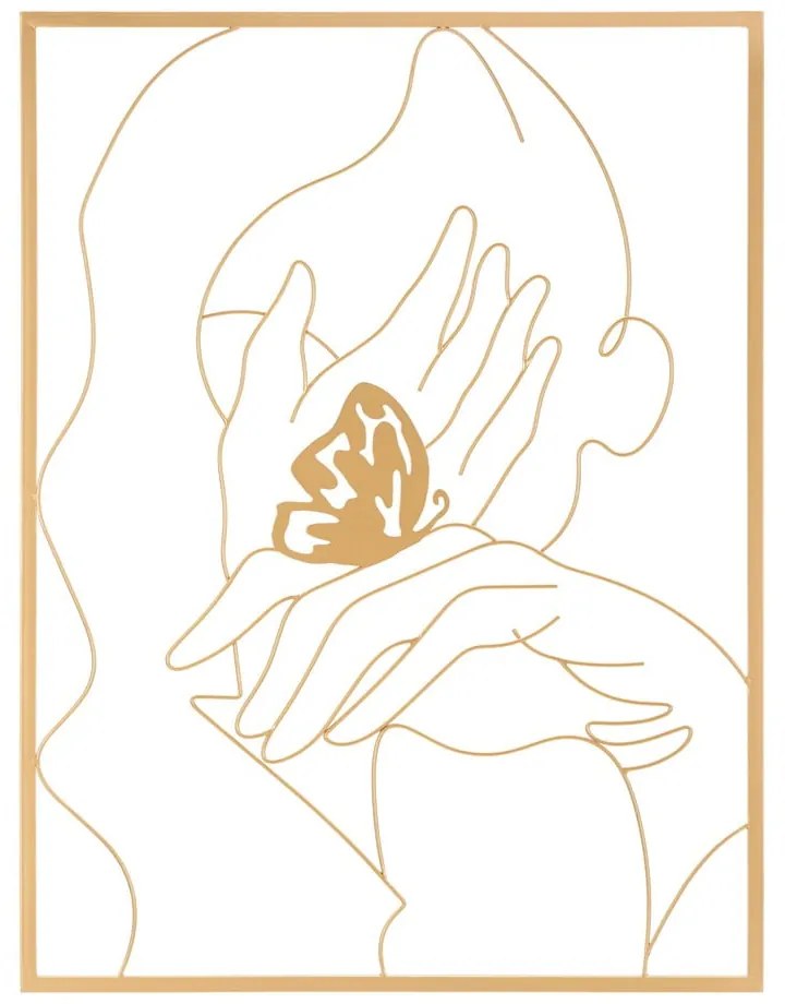 Fém fali dekoráció 60x80 cm Hands on Face – Mauro Ferretti