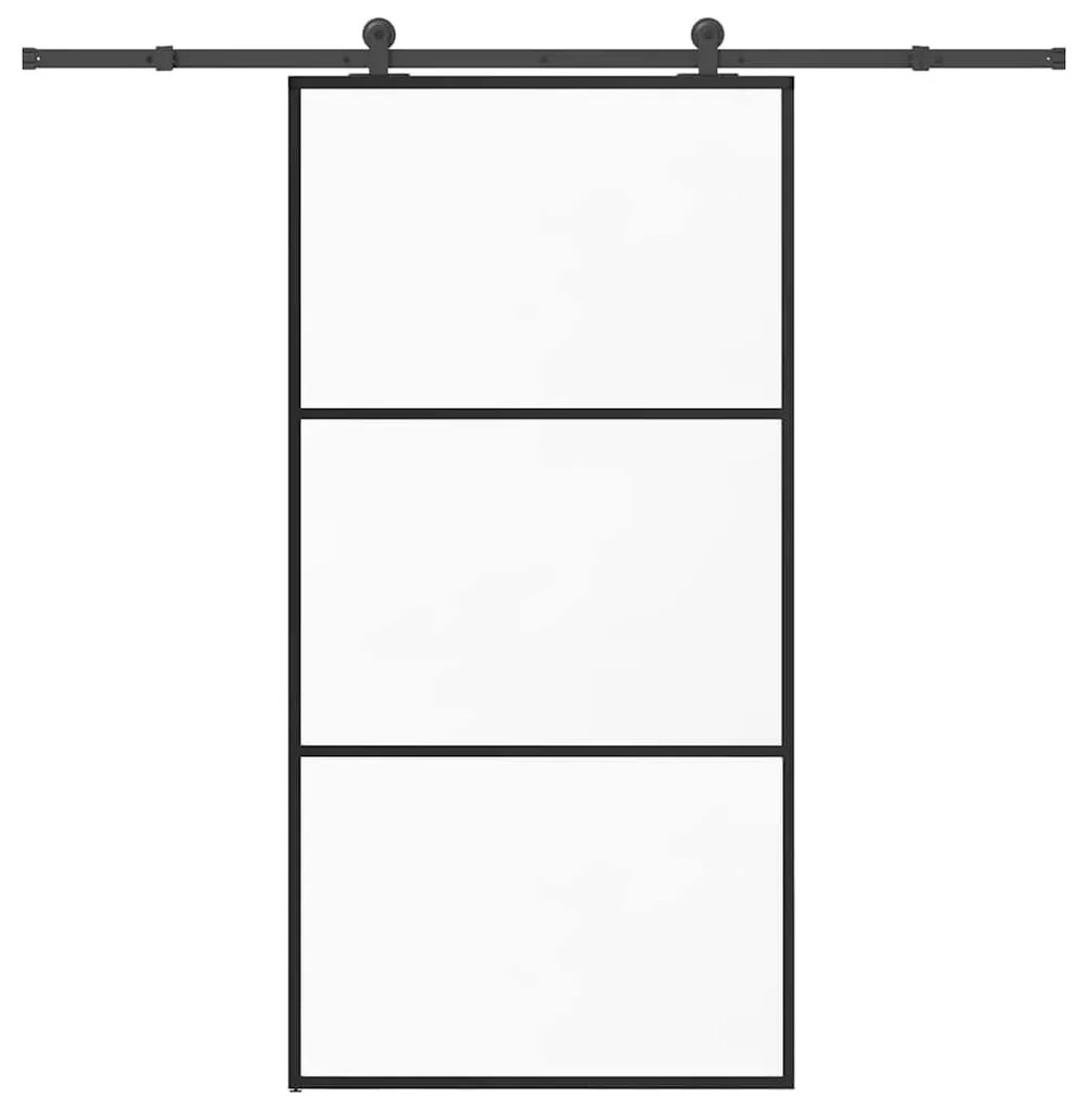 tolóajtó vasalatokkal 102x205 cm ESG üveg&amp;alumínium