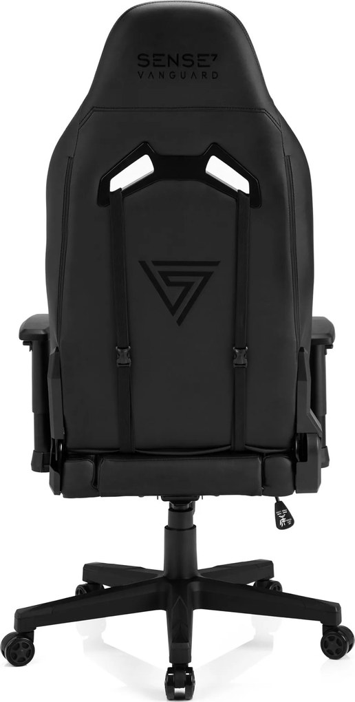 Gamer szék SENSE7 Vanguard- műbőr, fekete