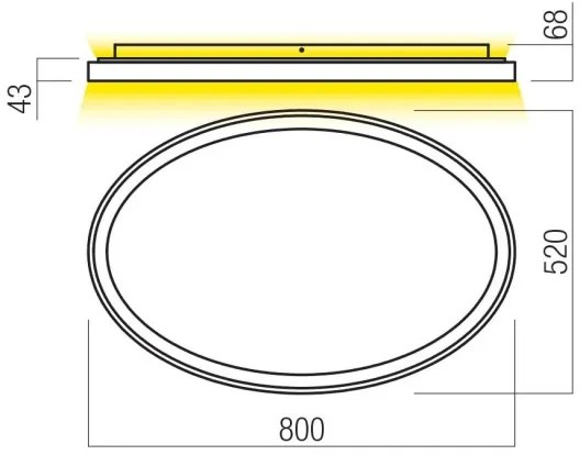 Redo 01-3811 - NOBU LED/80W/230V dimmelhető mennyezeti lámpa fekete