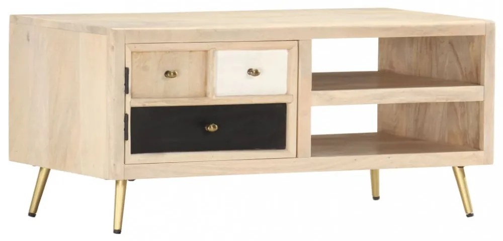 tömör mangófa dohányzóasztal 90 x 45 x 40 cm