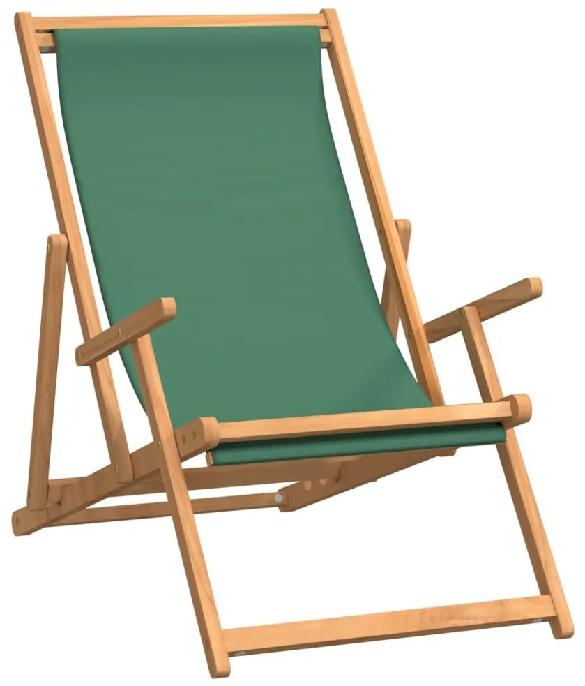 Zöld tömör tíkfa összecsukható strandszék