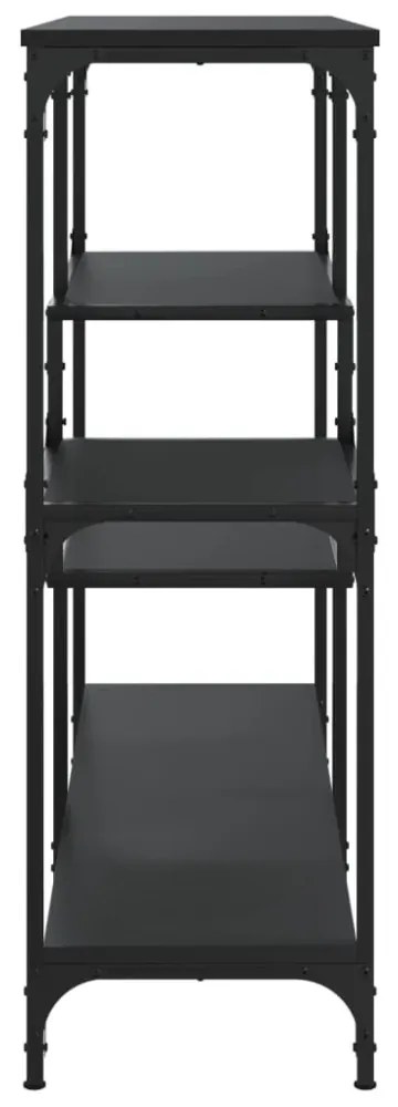 fekete szerelt fa tálalóasztal 103x32x95 cm