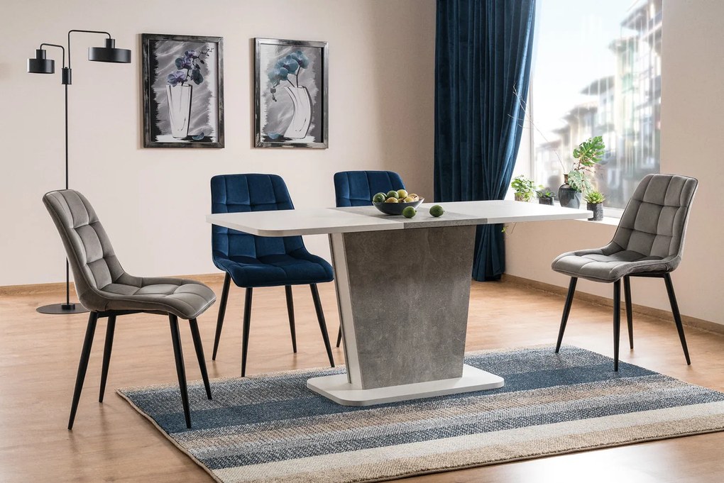 MAZZONI EXPORT POSH Szürke (Bluvel 14 szövet) - MODERN KÁRPITOZOTT SZÉK VELVET NAPPALIBA/ÉTKEZŐBE