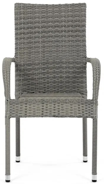 Szürke Polyrattan Kerti Szék, Fém Vázzal. AZC-S2114 GREY