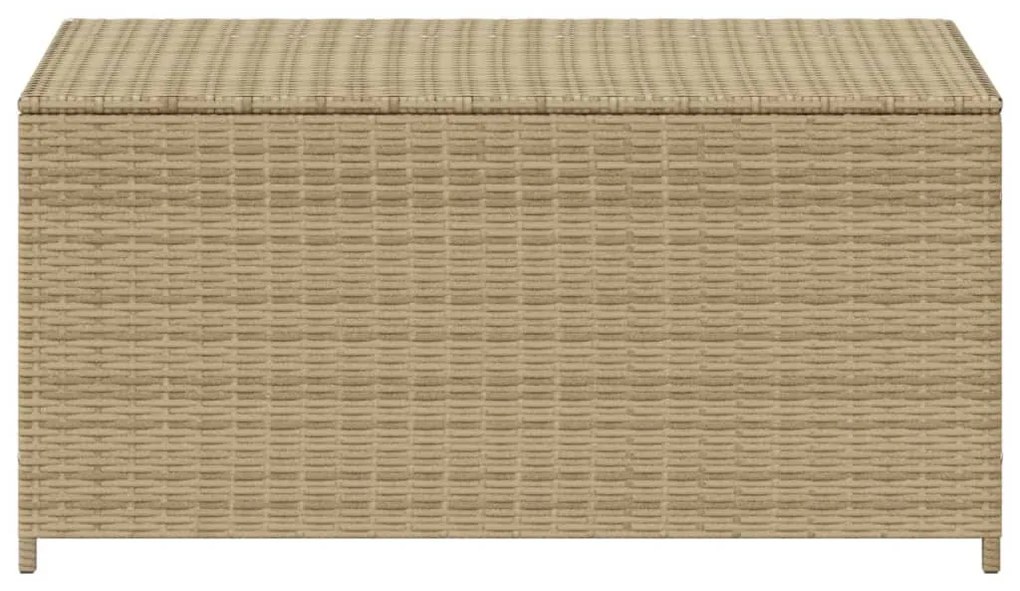 Vegyes bézs polyrattan kerti tárolóláda 190 L