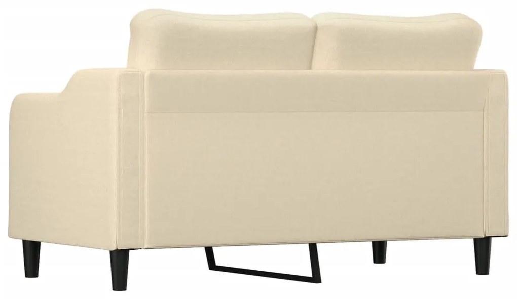 kétszemélyes krémszínű szövetkanapé 140 cm