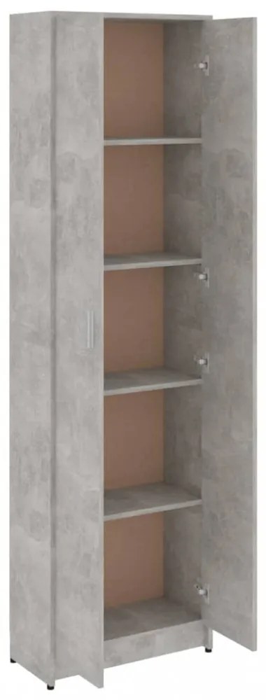 betonszürke szerelt fa előszobaszekrény 55 x 25 x 189 cm