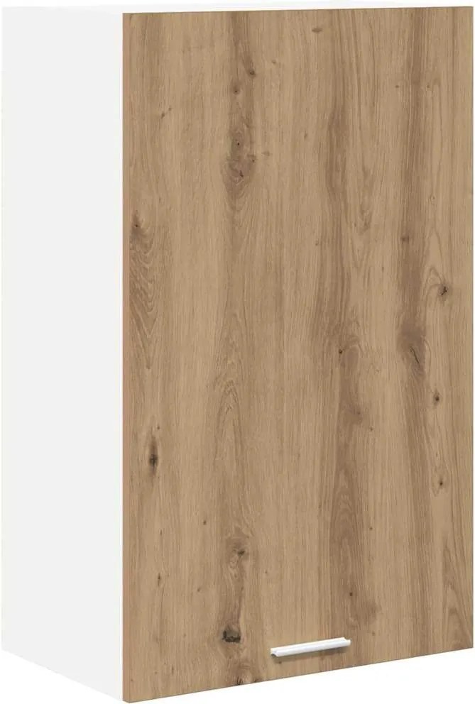 vidaXL Függő szekrény Artisan tölgy és fehér 50 x 31 x 80 cm Faanyag