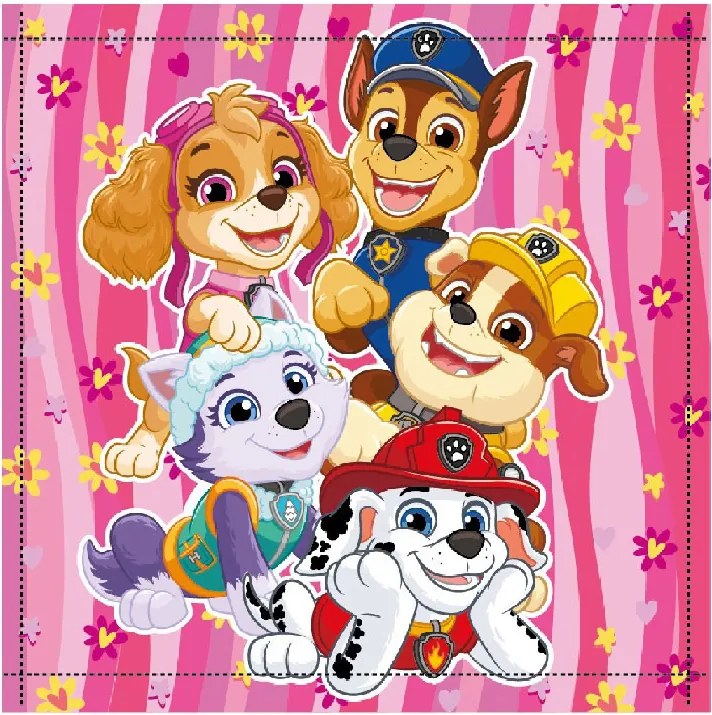 Mancs Őrjárat Happy Team kéztörlő, arctörlő, törölköző 30x30cm