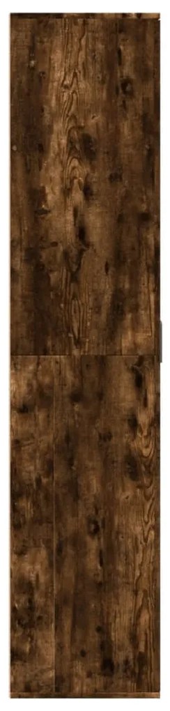 füstös tölgy színű szerelt fa cipőszekrény 80 x 39 x 178 cm