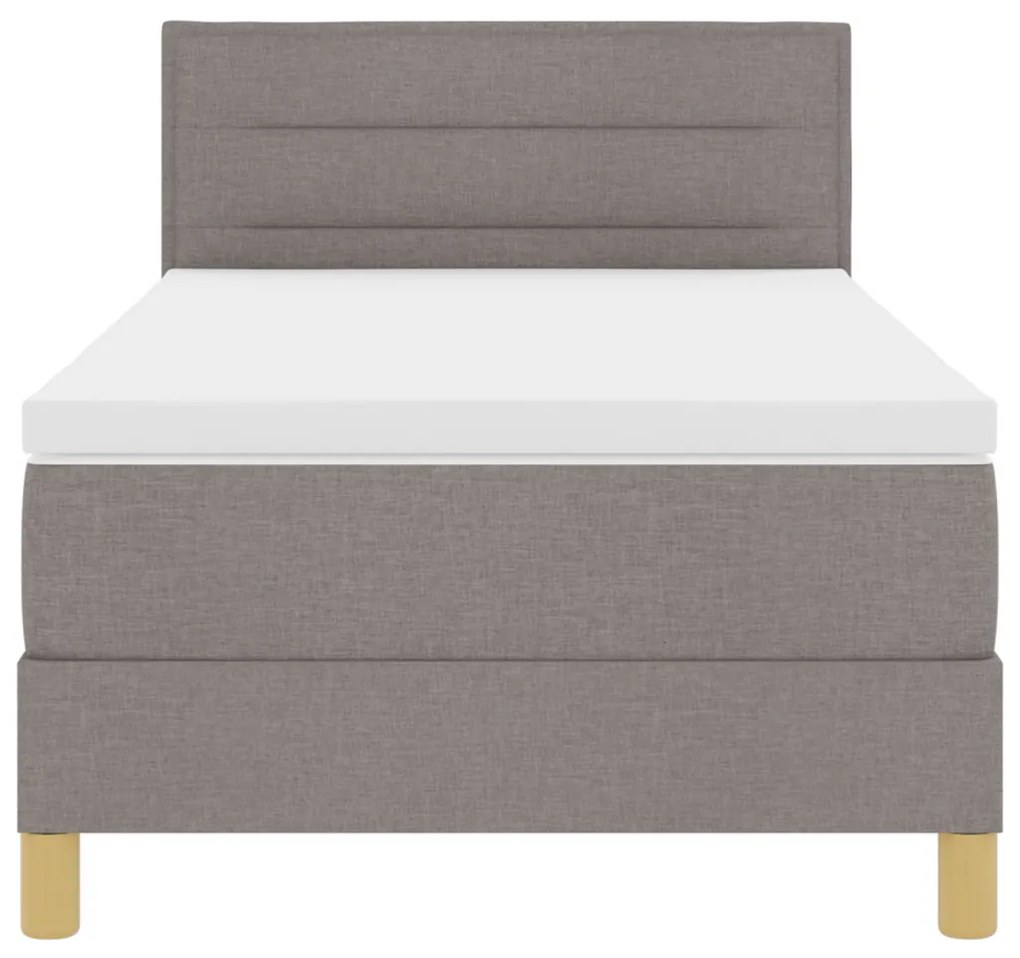 Box Spring Ágy Matraccal és LED Topszín 80x200 cm Textil