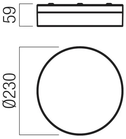 Redo 01-3727 - FRISBI LED mennyezeti lámpa 12W 230V 3000/4000K IP44 króm