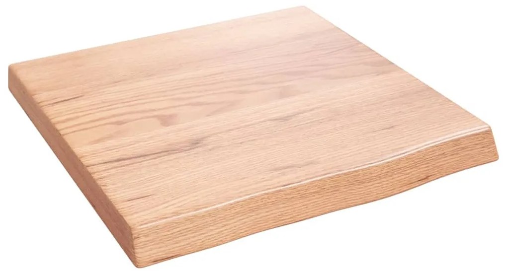 világosbarna kezelt tömör tölgyfa fali polc 40x40x(2-4) cm