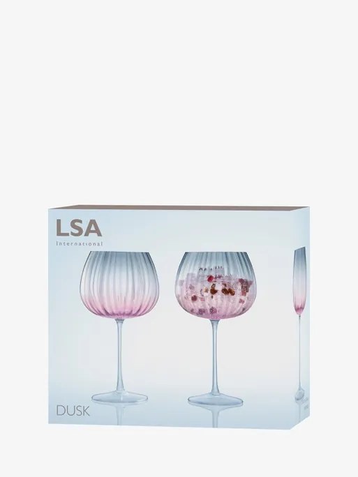 LSA International Dusk 650 ml italos pohár, rózsaszín/szürke, 2 db - LSA nemzetközi