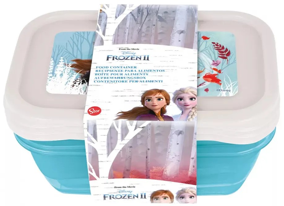 Disney Jégvarázs Blue Forest műanyag ételhordó doboz 3 db-os