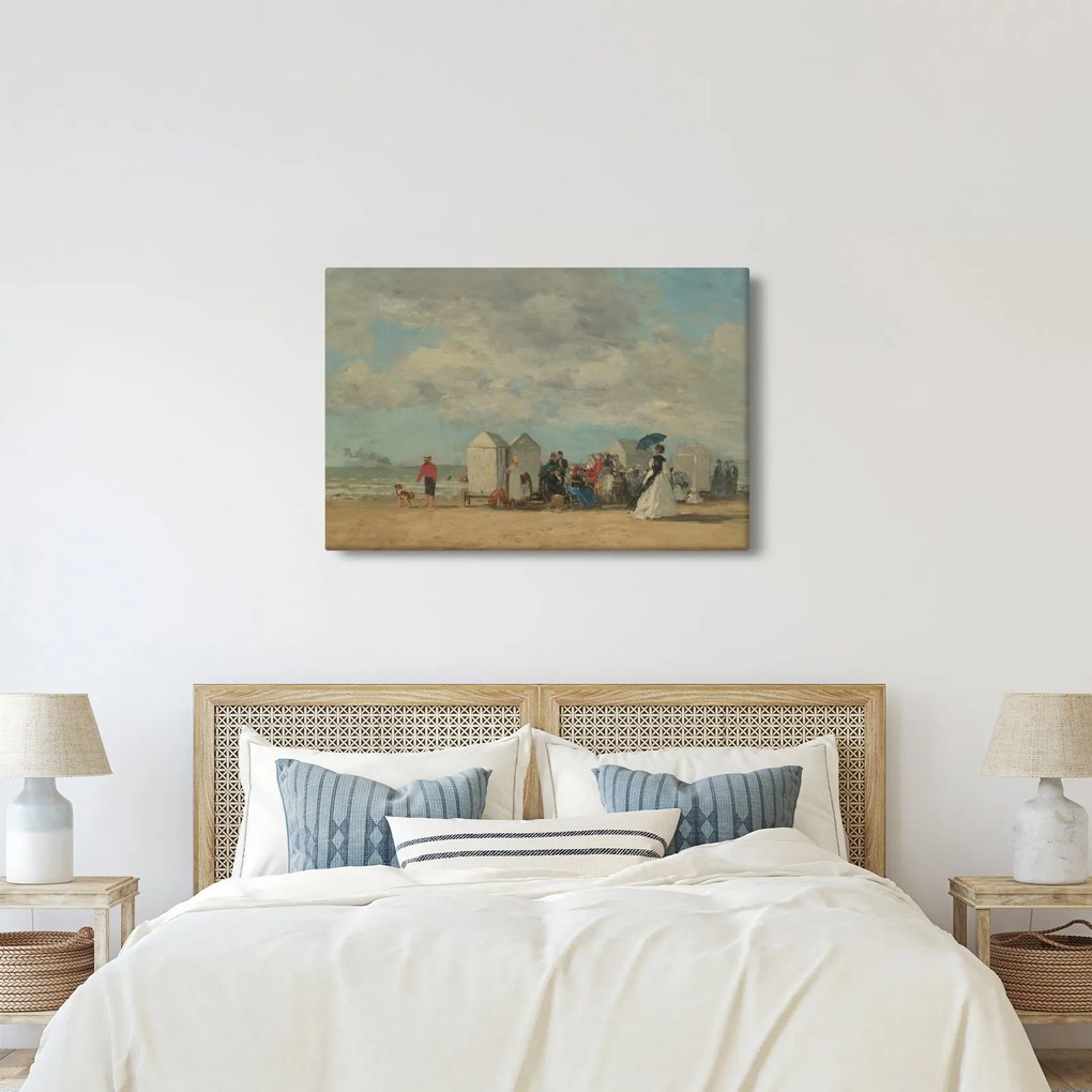 Kép - Eugène Boudin, Beach Scene, reprodukciók (90x60 cm)