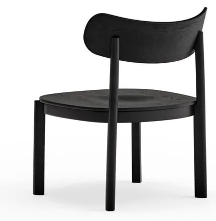 Fekete fotel kőrisfa dekorral Nara - Teulat