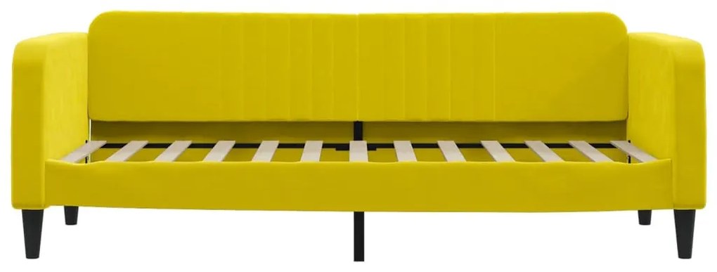 sárga kihúzható bársony heverő 80 x 200 cm