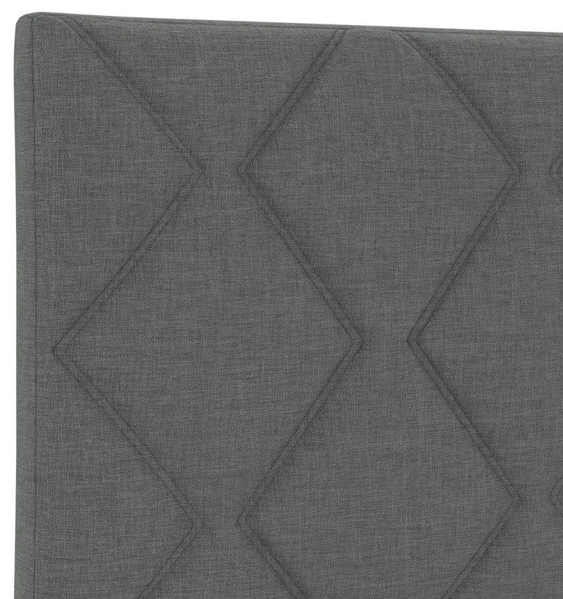 LED Fejtámla Gyémánt Blokkok Design Sötétszürke 160 cm Szövet