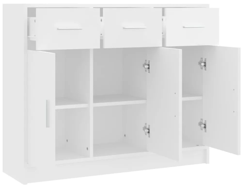 fehér, rétegelt fa tálalószekrény 91 x 28 x 75 cm