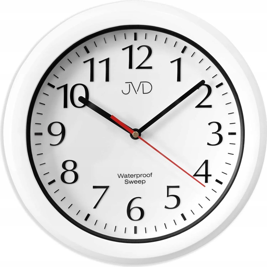 Fehér Falióra Jvd SH494 Fürdőszobai, Klasszikus Akkumulátorral