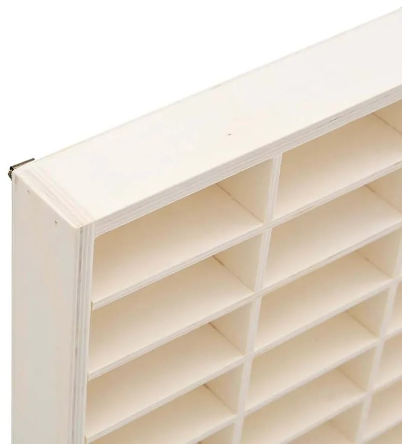 fa gyűjtői vitrin 90 rekesszel 50,5 x 4,5 x 79 cm