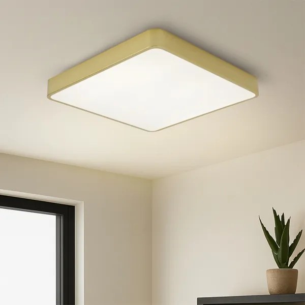 Brilagi-LED dimmelhető mennyezeti lámpatest POOL LED/48W/230V 3000-6000K 50x50 cm arany + távirányító