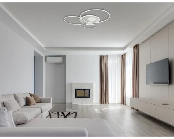 Globo 48466-70A - Dimmelhető LED mennyezeti lámpatest INVERTINA LED/70W/230V ezüst + távirányító