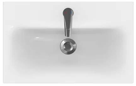 Cersanit S801-227-DSM - MODUO SLIM falra szerelhető fürdőszobai szekrény mosdóval, fehér