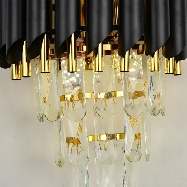 Brilagi - ECLIPSE fali lámpa 2xE14/10W/230V fekete/arany