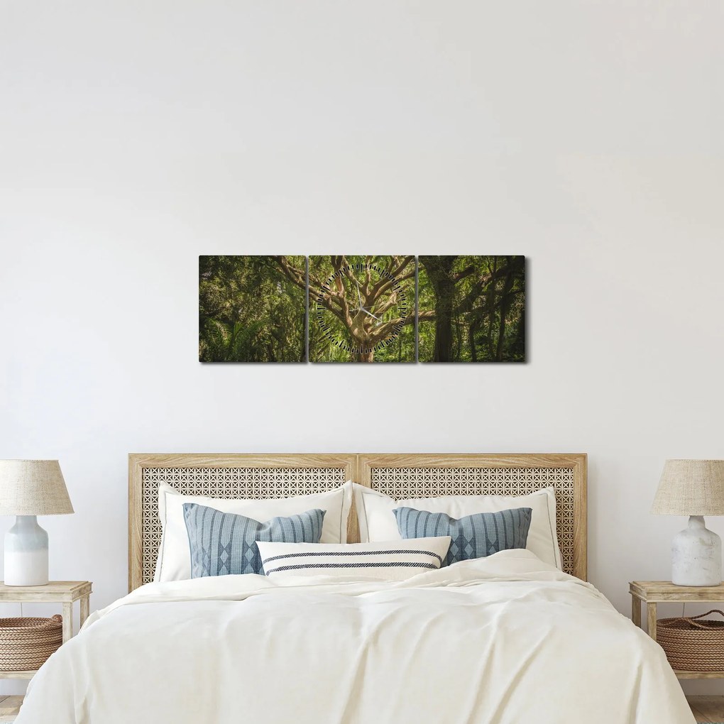 Fa képe (órával) (90x30 cm)