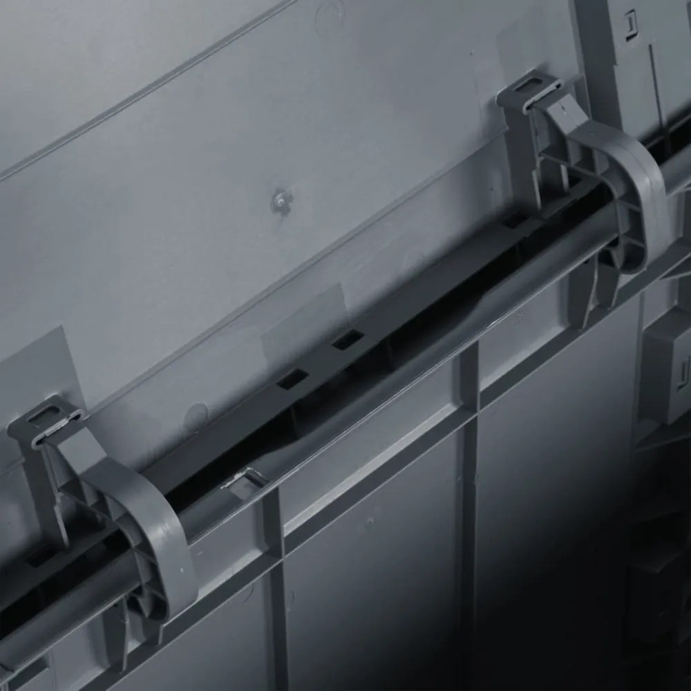 szürke PP fa hatású kerti tároló doboz 90 L